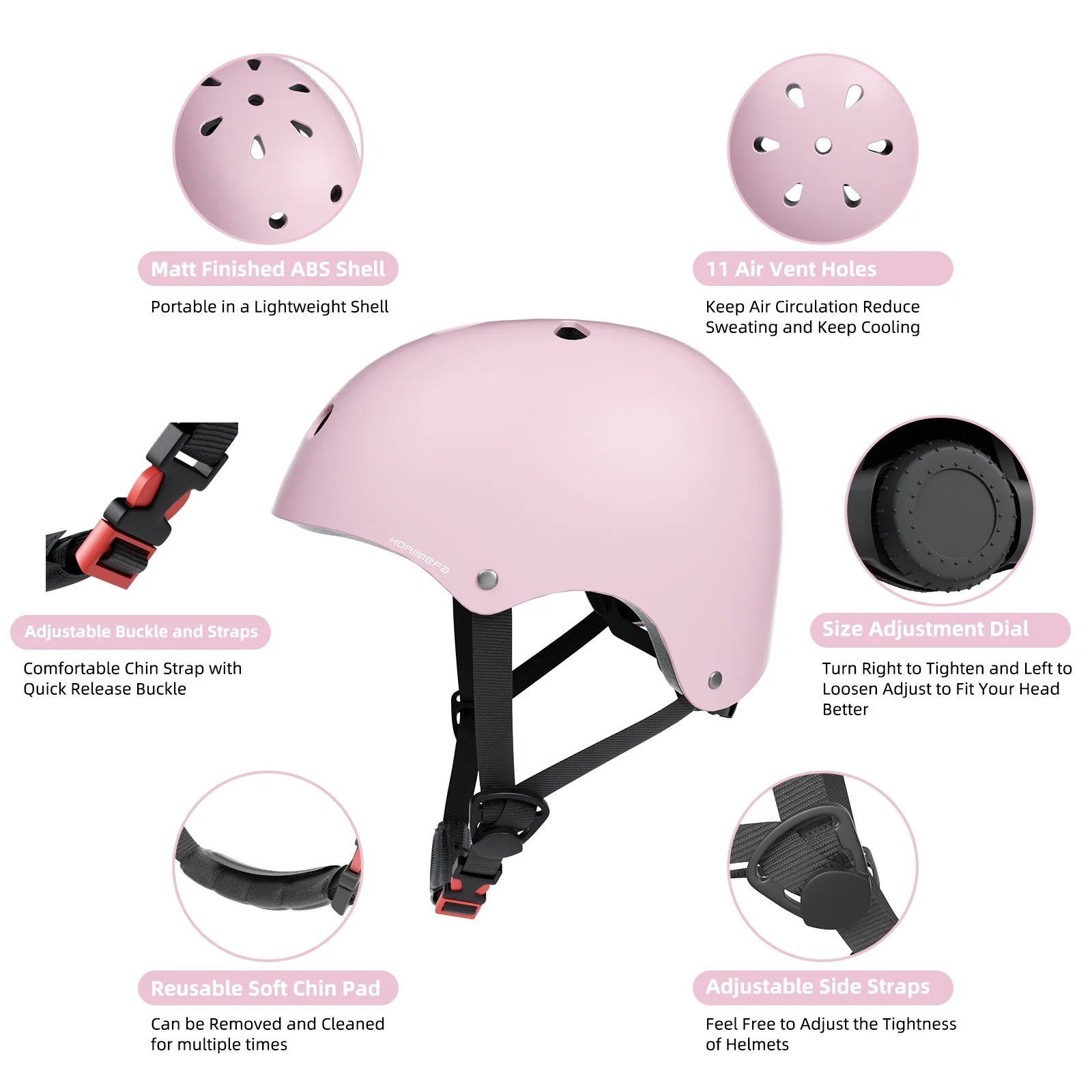 Kids Bike Helmet, Toddler Bicycles Helmets For Boys Girls, Adjustable Cycling Multi-Sport Child's Helmet for Roller Skating Scooter