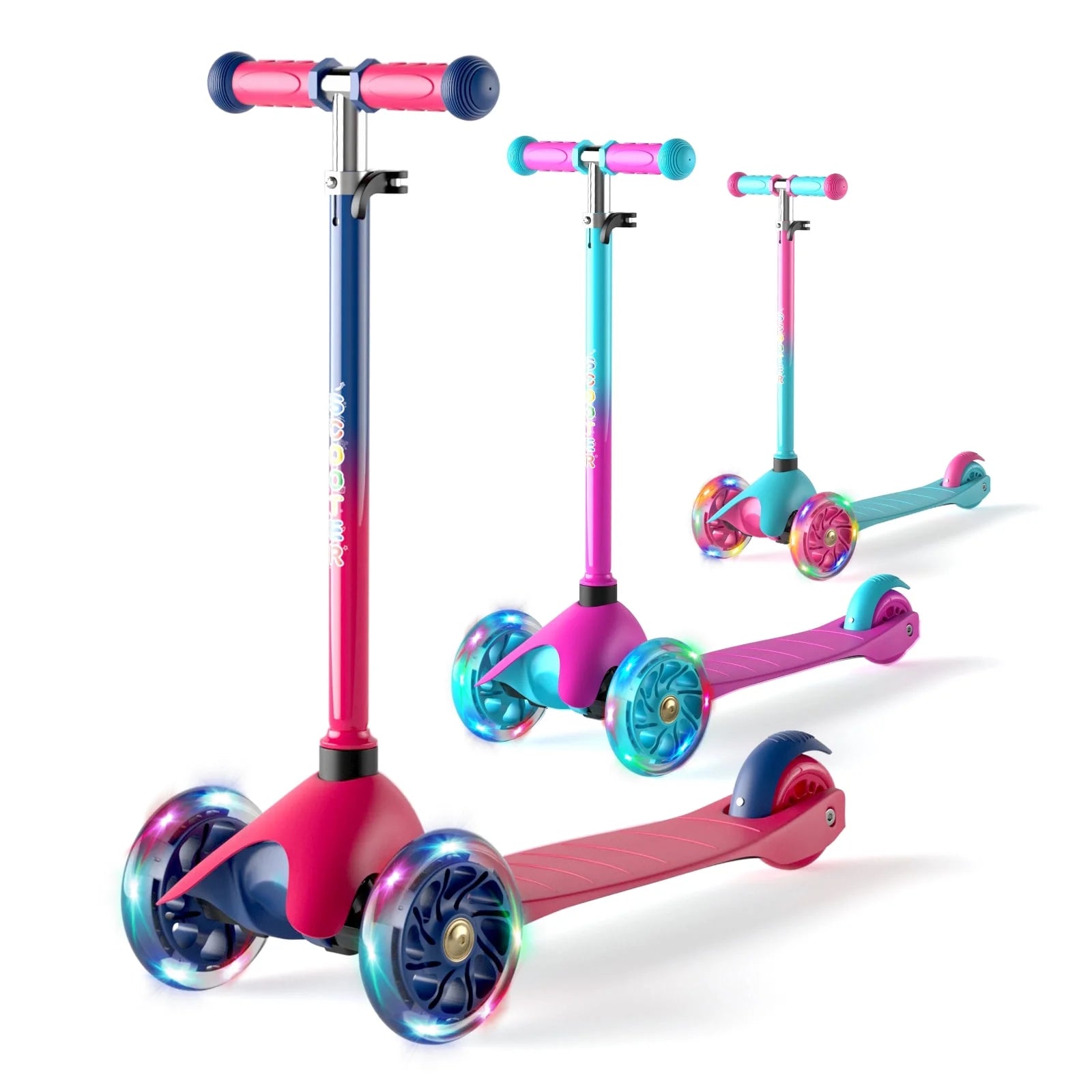 KORIMEFA 3 Wheel Scooters for Kids, Kick Scooter for Toddlers 2-5 Years Old, Boys Girls Scooter with Light Up Wheels