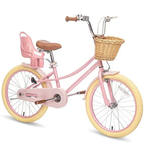 KORIMEFA Girl Bike for Toddlers and Kids Ages 3-6 Years Old, 12 Inch Kids Bike with Training Wheels & Basket, 12 in Girl Bicycle with Handbrake & Kickstand