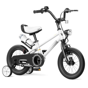 KORIMEFA Kids Bike, Boy Bicycle with Training Wheels for 3-6 Years Old Toddlers, Children Bicycle with Water Bottle Holder & Headlight & Training Wheels