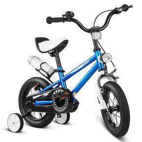 KORIMEFA Kids Bike, Boy Bicycle with Training Wheels for 3-6 Years Old Toddlers, Children Bicycle with Water Bottle Holder & Headlight & Training Wheels