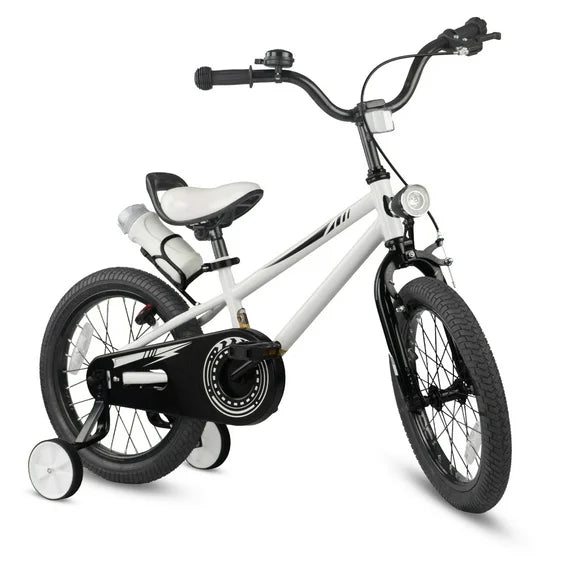 KORIMEFA Kids Bike, Boy Bicycle with Training Wheels for 3-6 Years Old Toddlers, Children Bicycle with Water Bottle Holder & Headlight & Training Wheels