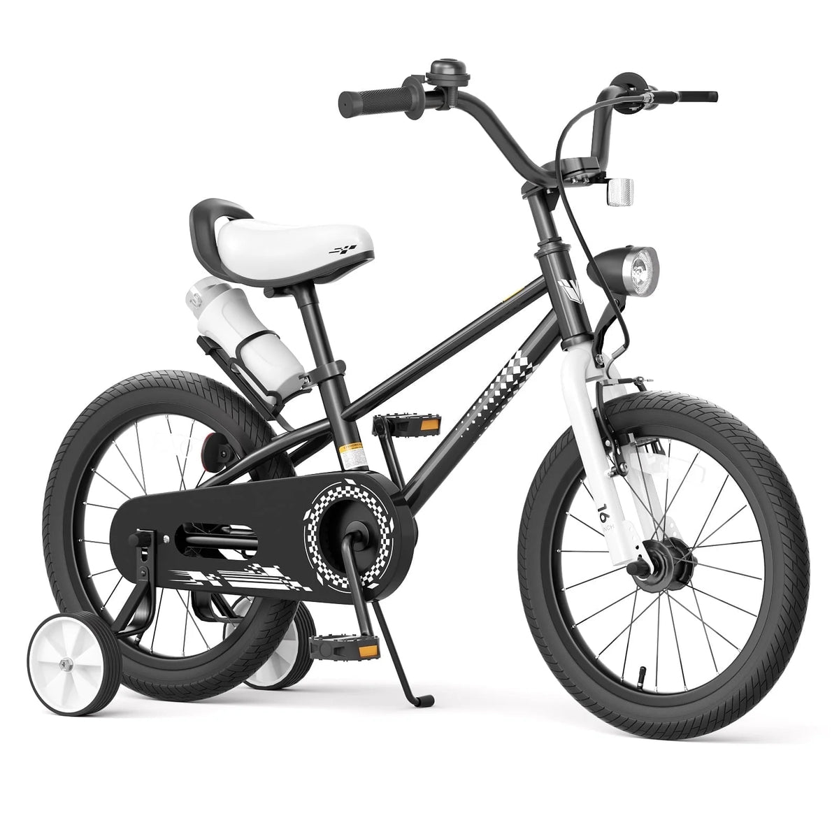 KORIMEFA Kids Bike, Boy Bicycle with Training Wheels for 3-6 Years Old Toddlers, Children Bicycle with Water Bottle Holder & Headlight & Training Wheels