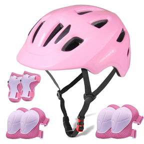 KORIMEFA Kids Bike Helmet Toddler Bicycles Helmets, Multi-Sport Protective Gear Set for 3-5-8-14 Years Boys Girls with Knee Elbow Pads Wrist Guards for Cycling,Skateboarding,Skating Scooter