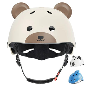 bear helmet bike HTLNUZD Full Face Motorcycle with Stuffed Jacket Clothes Dolls Motorcycle Bear Decoration Helmet for Pet Helmet (White-RR) : Automotive If youre not convinced you need this HUDORA Beary Panda Kids Helmet