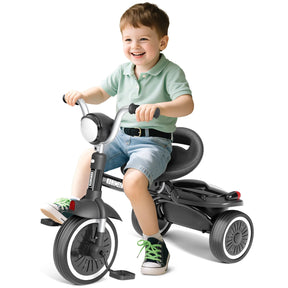 KORIMEFA Kids Tricycles Age 1 to 4 Years, Toddler Tricycle Kids Trikes Tricycle with Storage Basket, Gift Toddler Bikes, Gift Toys for Boy Girl