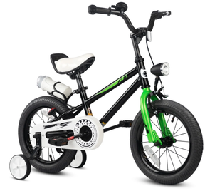 KORIMEFA Kids Bike, Boy Bicycle with Training Wheels for 3-6 Years Old Toddlers, Children Bicycle with Water Bottle Holder & Headlight & Training Wheels