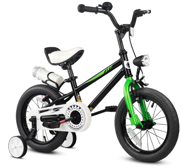 KORIMEFA Kids Bike, Boy Bicycle with Training Wheels for 3-6 Years Old Toddlers, Children Bicycle with Water Bottle Holder & Headlight & Training Wheels