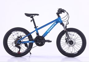Korimefa 21-Speed Kids Bike, 20 inch Kids Mountain Bicycle for Boys Child Youth 6-12 Years Old, Double Disc Brake, Suspension Fork and Lightweight Aluminum Alloy Frame, Black