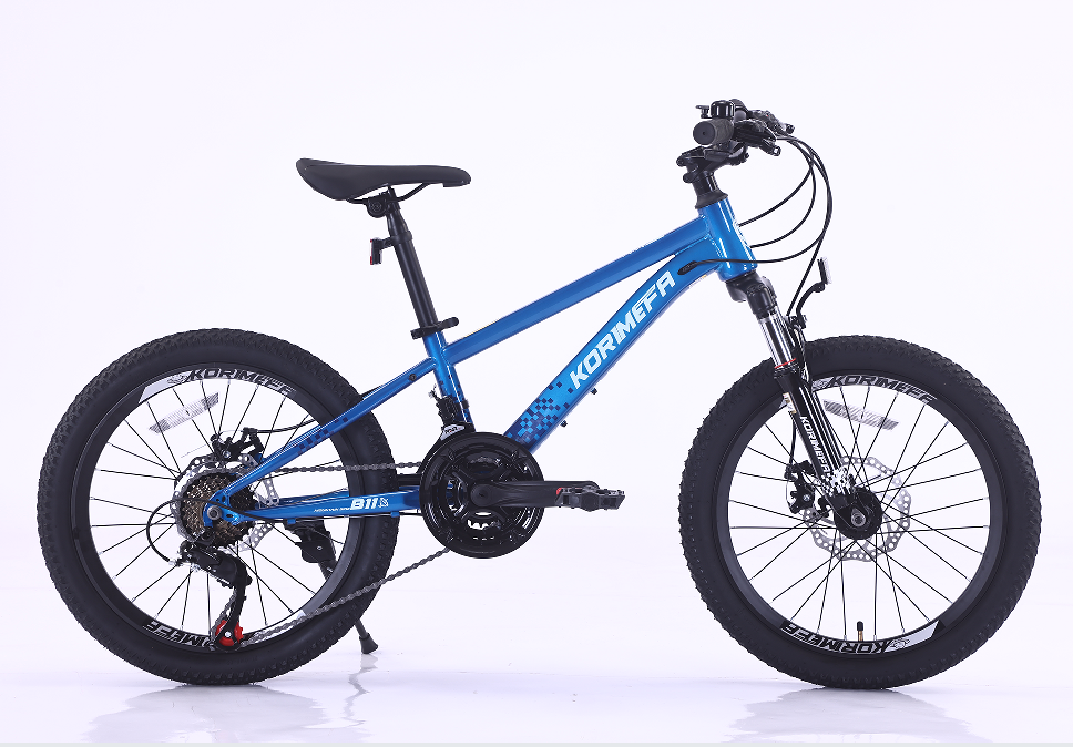 Korimefa 21-Speed Kids Bike, 20 inch Kids Mountain Bicycle for Boys Child Youth 6-12 Years Old, Double Disc Brake, Suspension Fork and Lightweight Aluminum Alloy Frame, Black
