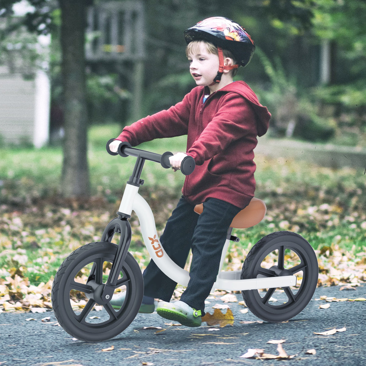 XJD Toddler Balance Bike No Pedal Bicycle for Girls Boys Ages 18 Months to 5 Years Old White
