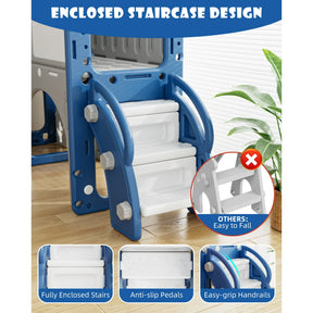Korimefa 11-in-1 Toddler Slide Set with Golf, Basketball Hoop, Kids Slide for Toddlers Age 1-4