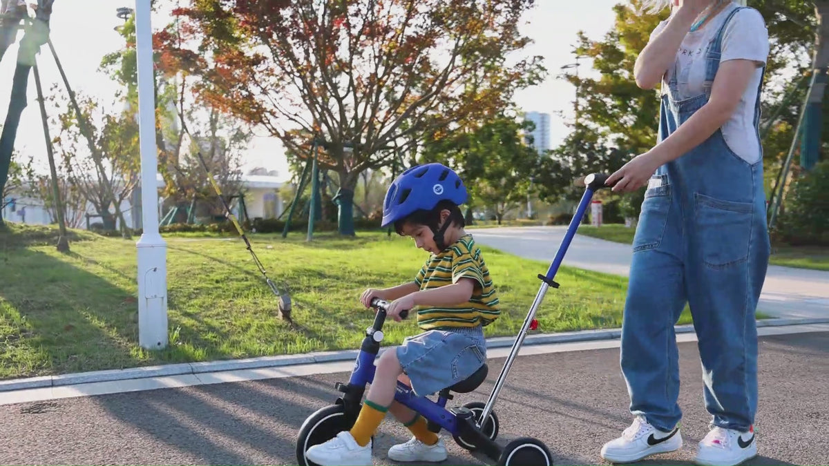XJD Kids Tricycle Blue 7 IN 1 with Push Handle In Stock USA
