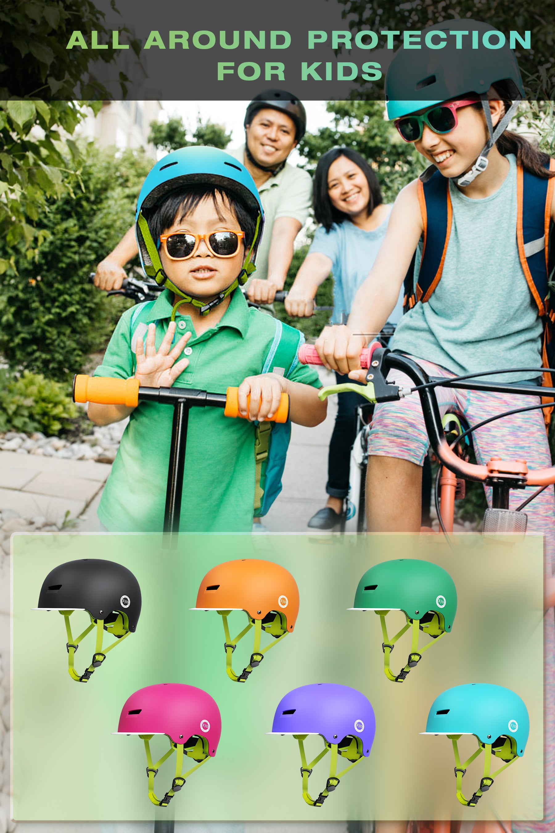 XJD Kids Bike Helmet Orange In Stock USA