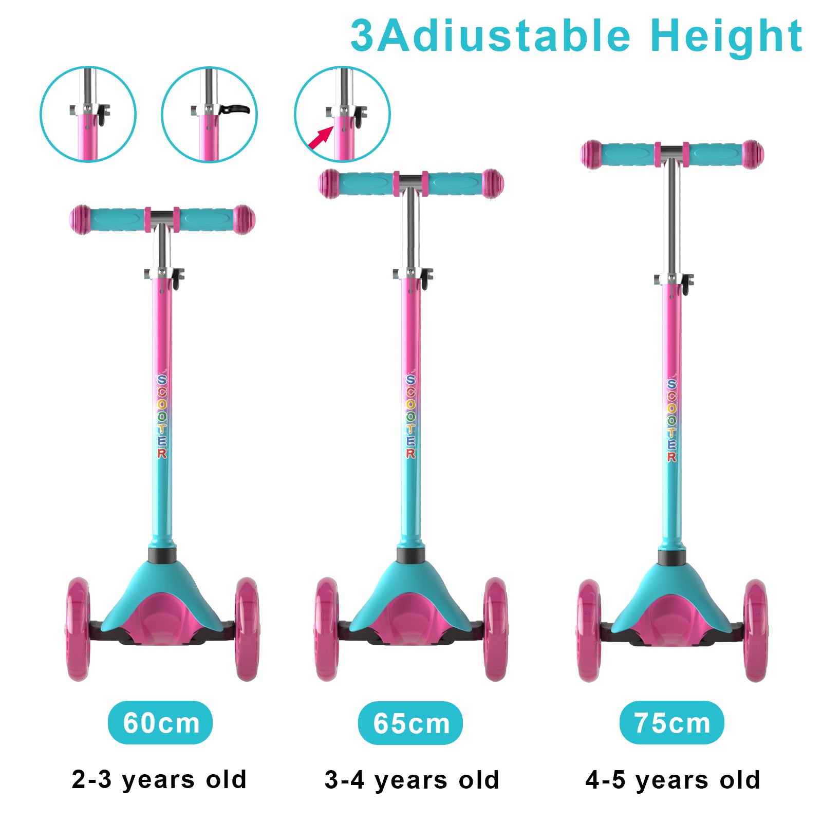 FAYDUDU Kick Wheel Toddler Kids Scooters In Stock USA