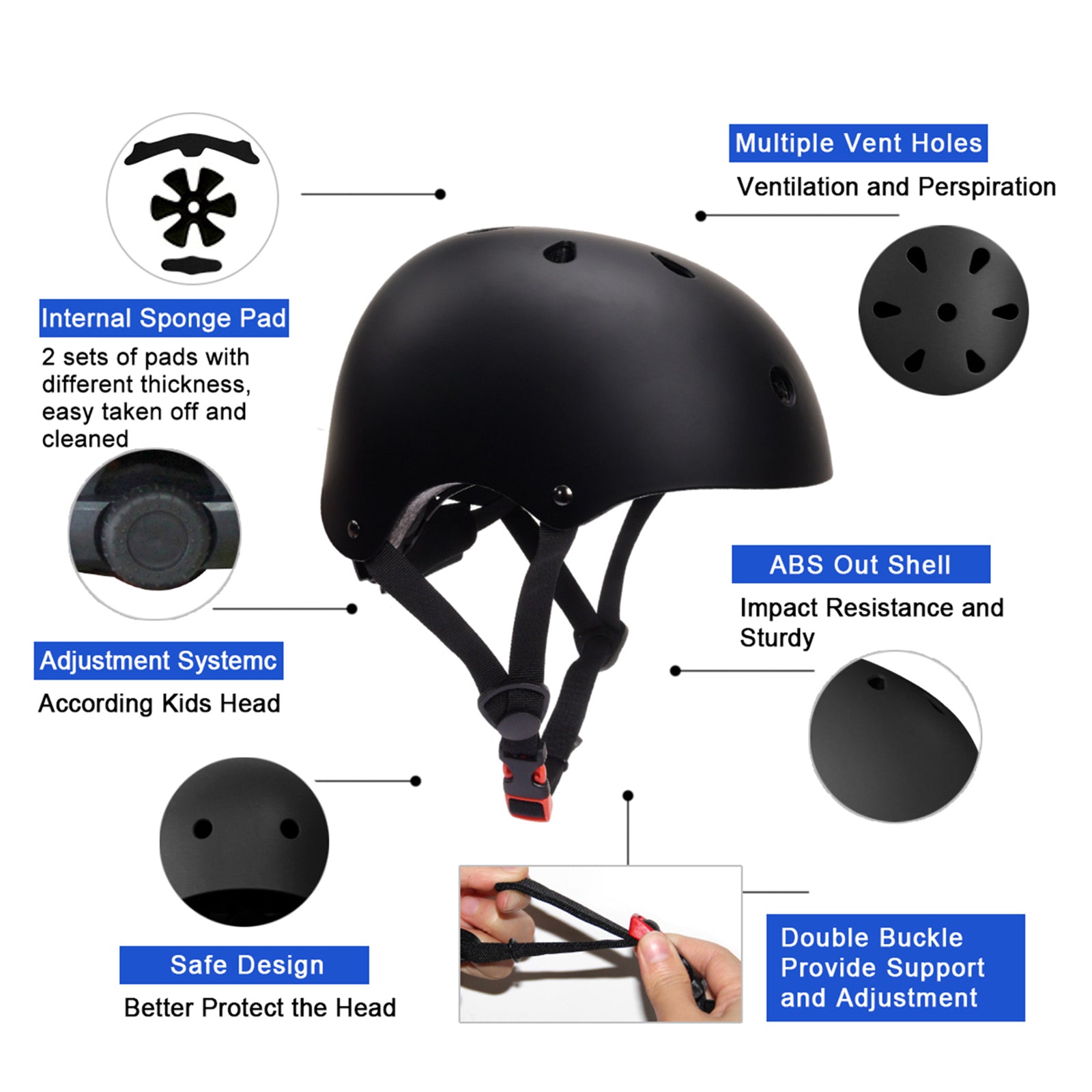 bike helmets usa GLAF Kids Bike Helmets in Black In Stock USA