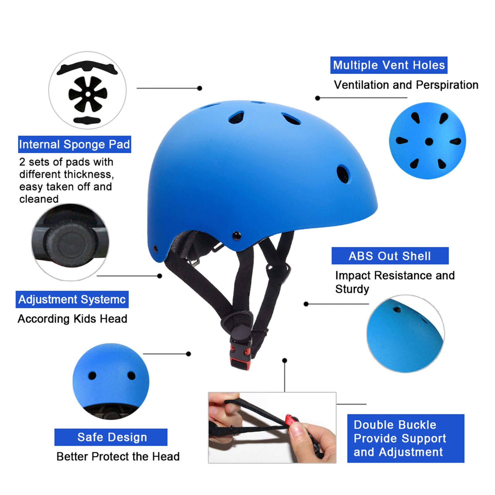 GLAF Kids Bike Helmets in Blue In Stock USA