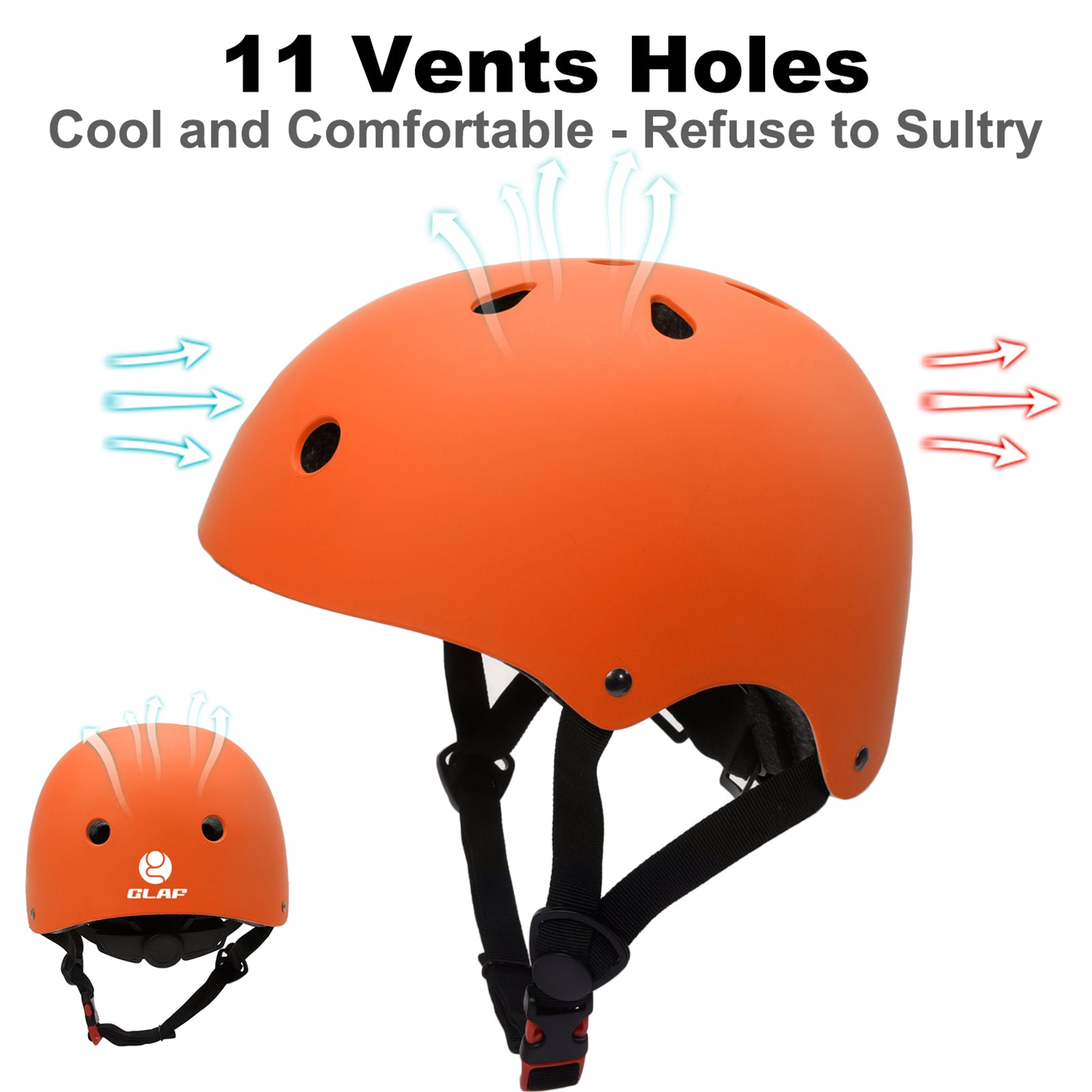 bike helmets orange GLAF Kids Bike Helmets in Orange In Stock USA
