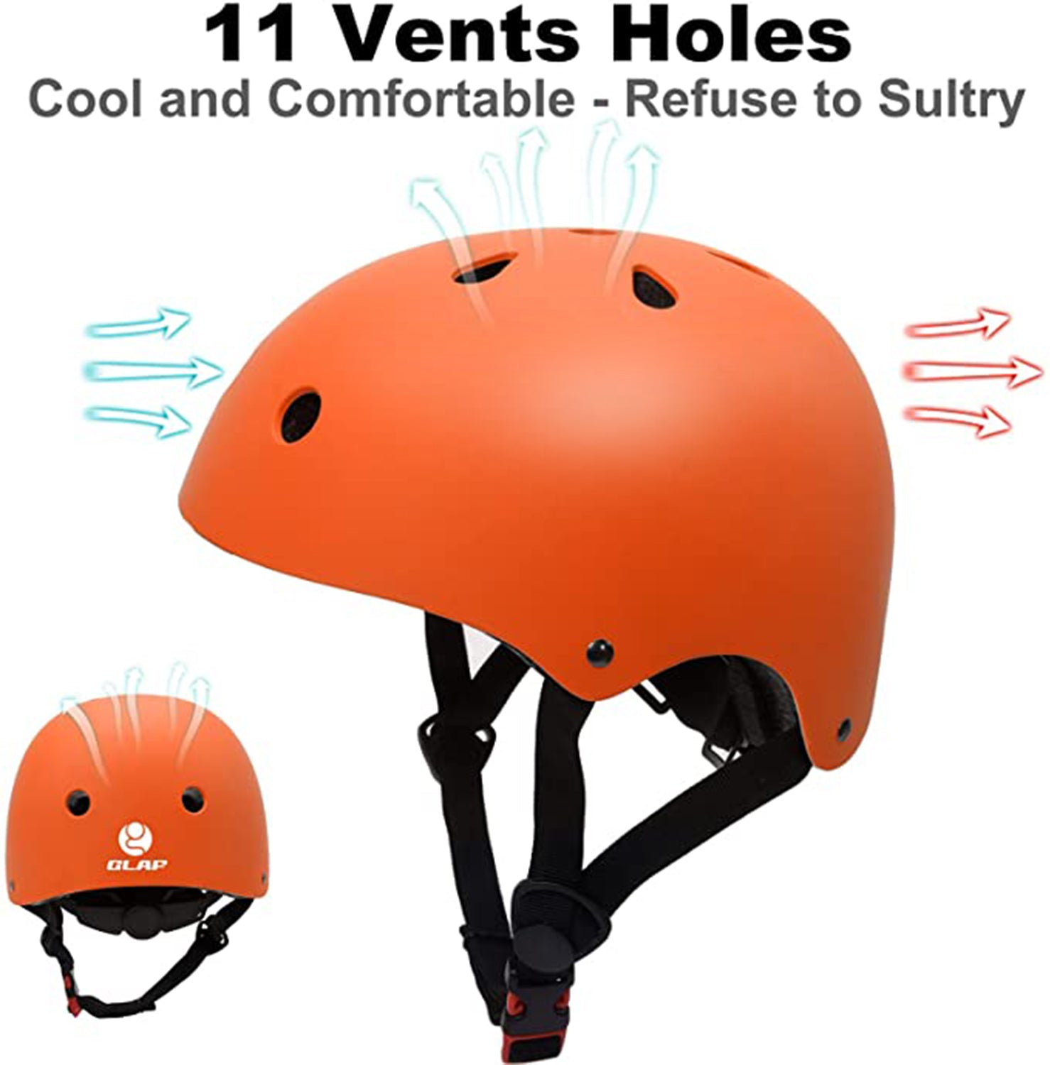bike helmets for kids size 5 to 8 in inches GLAF Kids Bike Helmets in Orange In Stock USA
