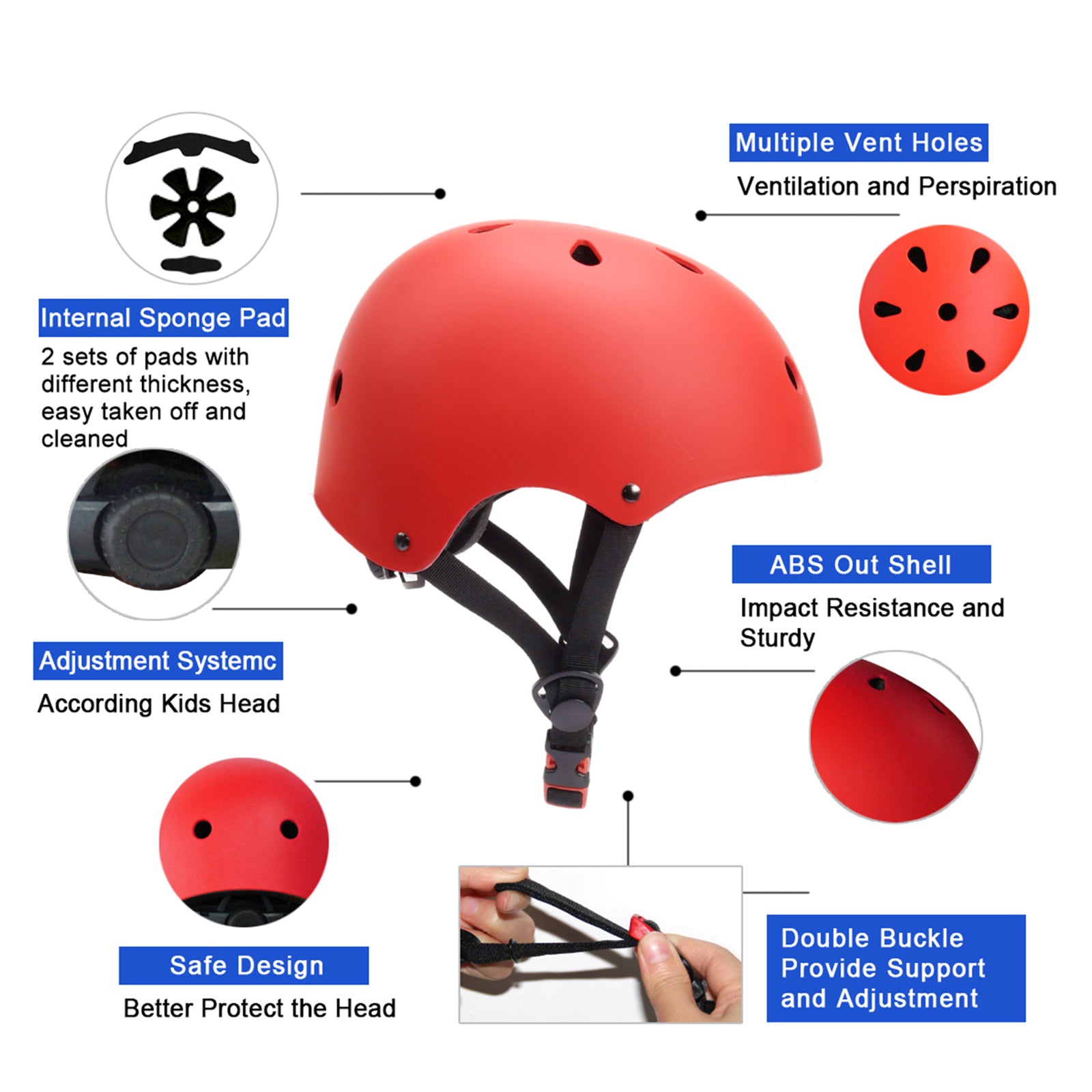 GLAF Kids Bike Helmets in Red In Stock USA
