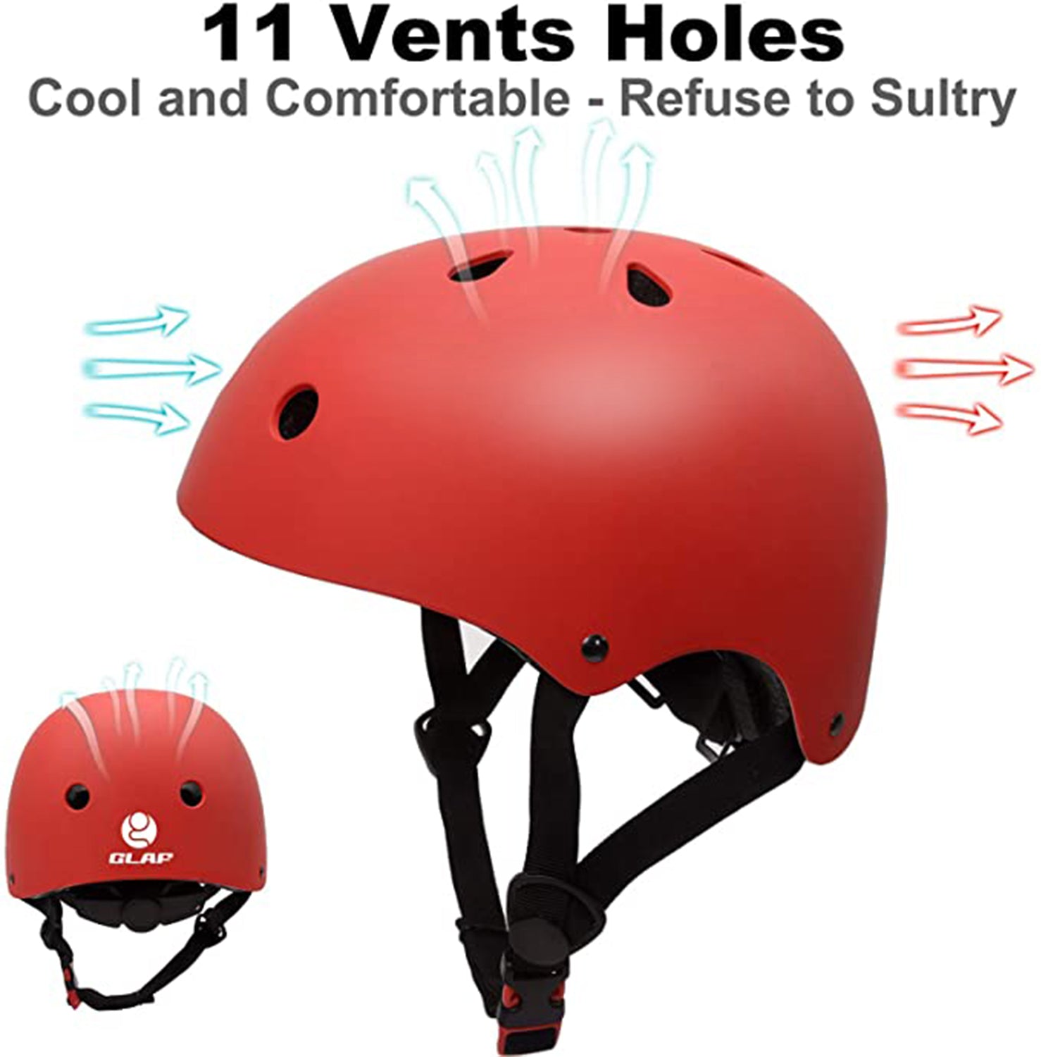 GLAF Kids Bike Helmets in Red In Stock USA