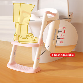 GLAF Toddler Potty Training Seat for Toilet with Ladder in pink In Stock USA
