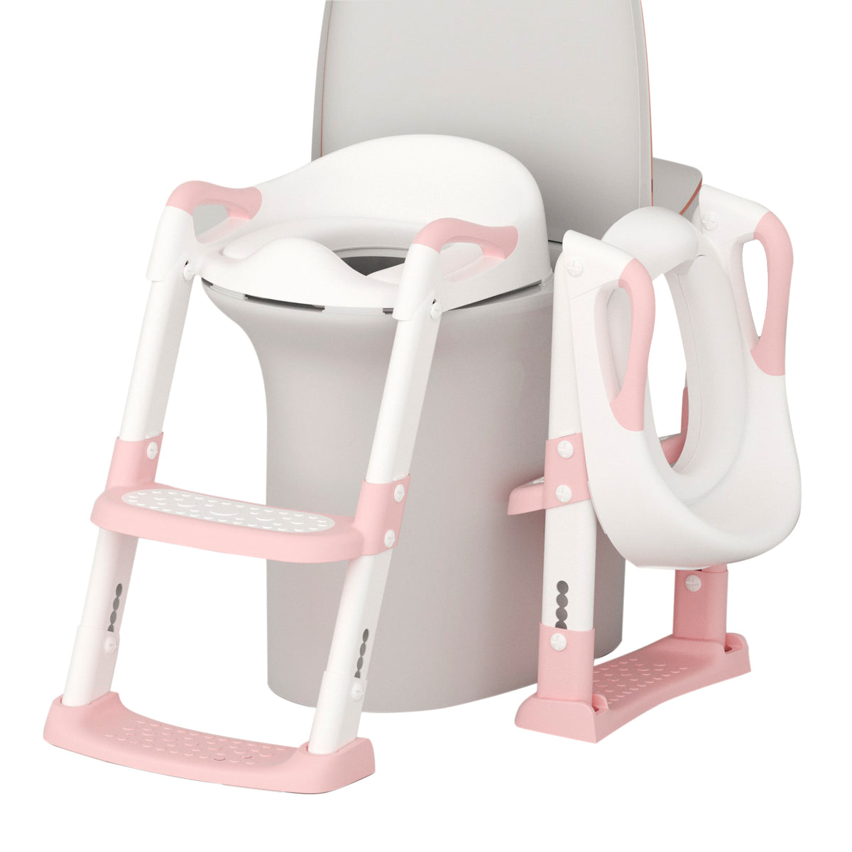 GLAF Toddler Potty Training Seat for Toilet with Ladder in pink In Stock USA