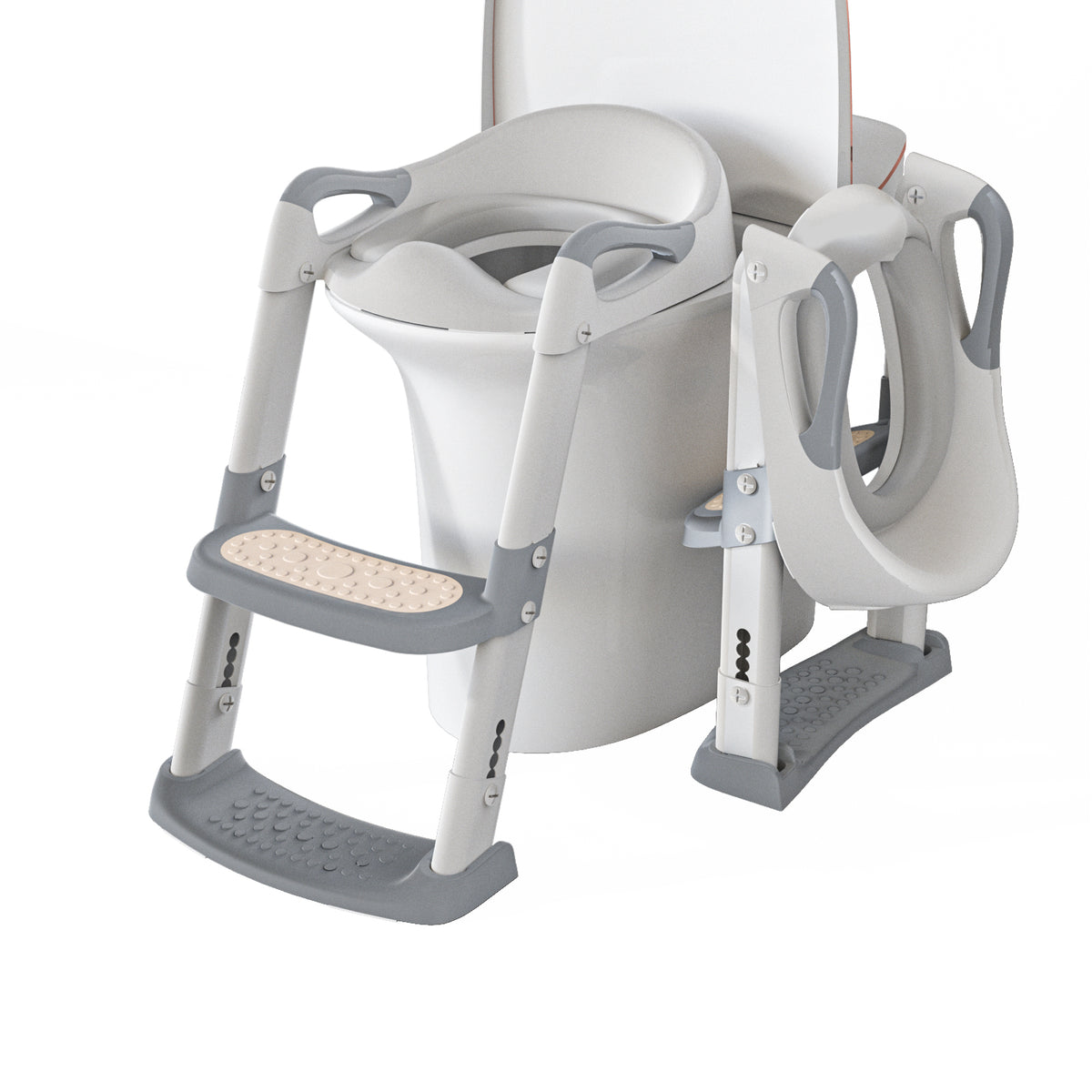 GLAF Toddler Potty Training Seat for Toilet with Ladder in gray white In Stock USA