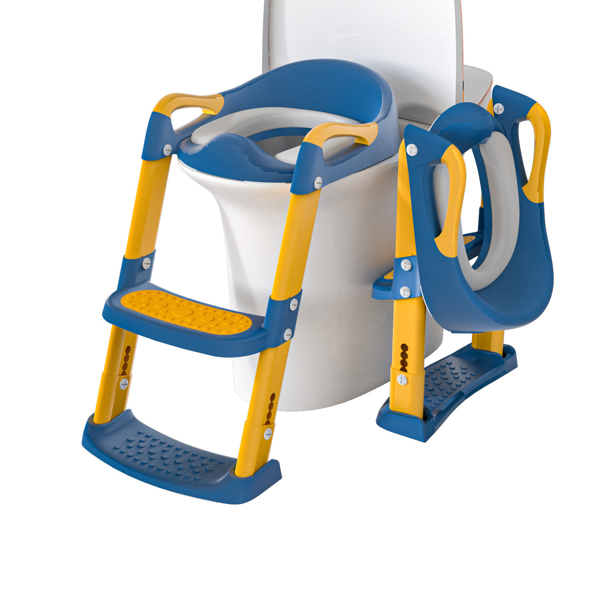 GLAF Toddler Potty Training Seat for Toilet with Ladder in blue yellow In Stock USA