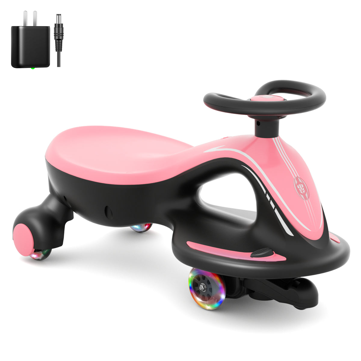 Pre-sale, XJD 2 in 1 Electric Wiggle Car 360° rotating Pink