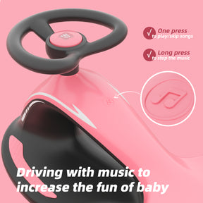 Pre-sale, XJD 2 in 1 Electric Wiggle Car 360° rotating Pink