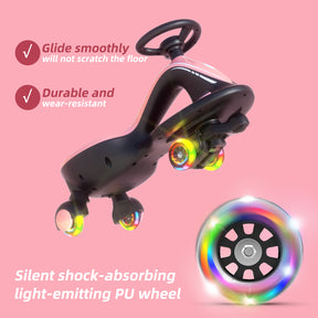 Pre-sale, XJD 2 in 1 Electric Wiggle Car 360° rotating Pink