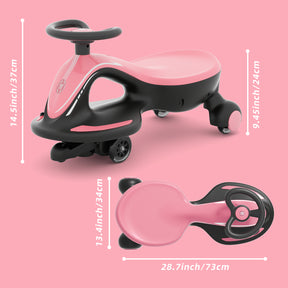 Pre-sale, XJD 2 in 1 Electric Wiggle Car 360° rotating Pink