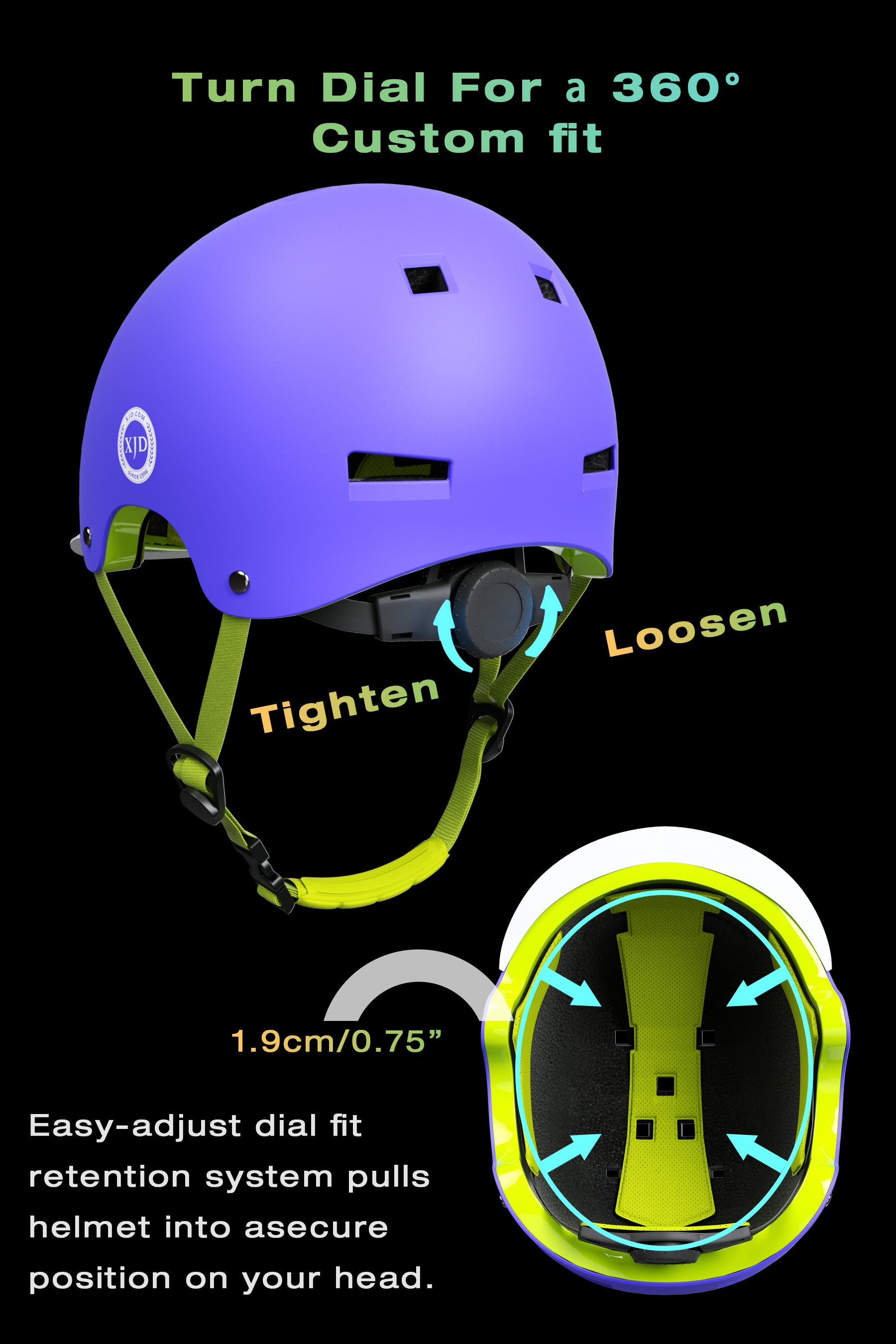 XJD Kids Bike Helmet Lavender In Stock USA