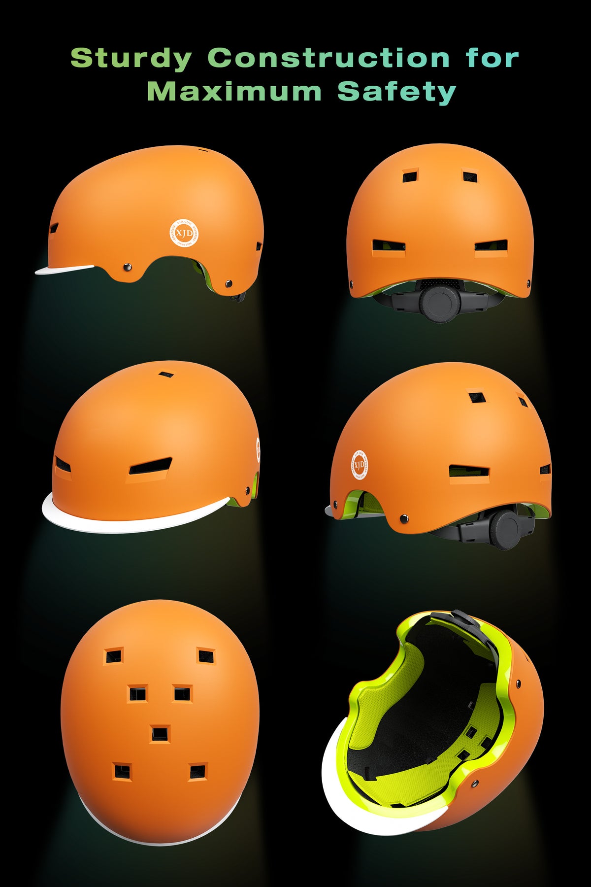 XJD Kids Bike Helmet Orange In Stock USA