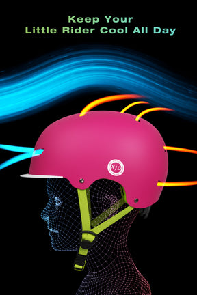 XJD Kids Bike Helmet Rose Red In Stock USA