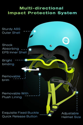 XJD Kids Bike Helmet Sky Blue In Stock USA