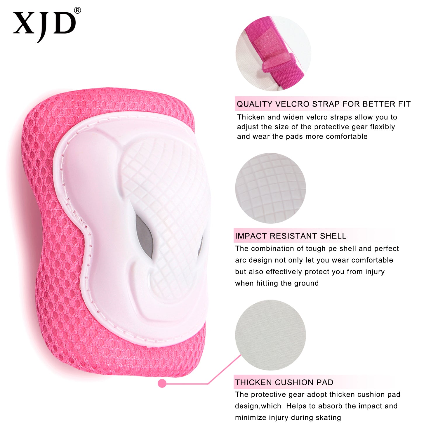 XJD Kids Helmet Sets In Pink In Stock USA