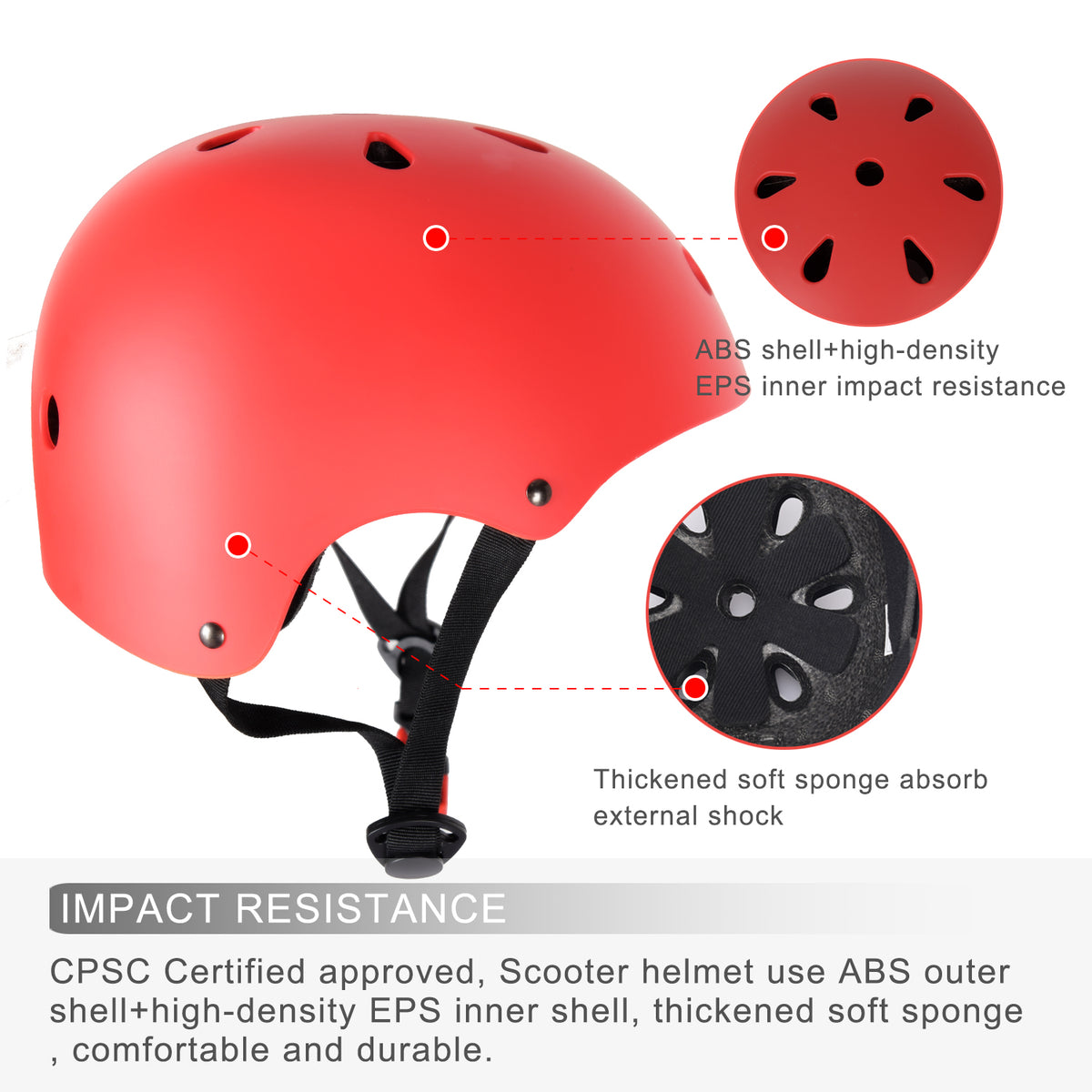 XJD Kids Helmet Sets In Red In Stock USA