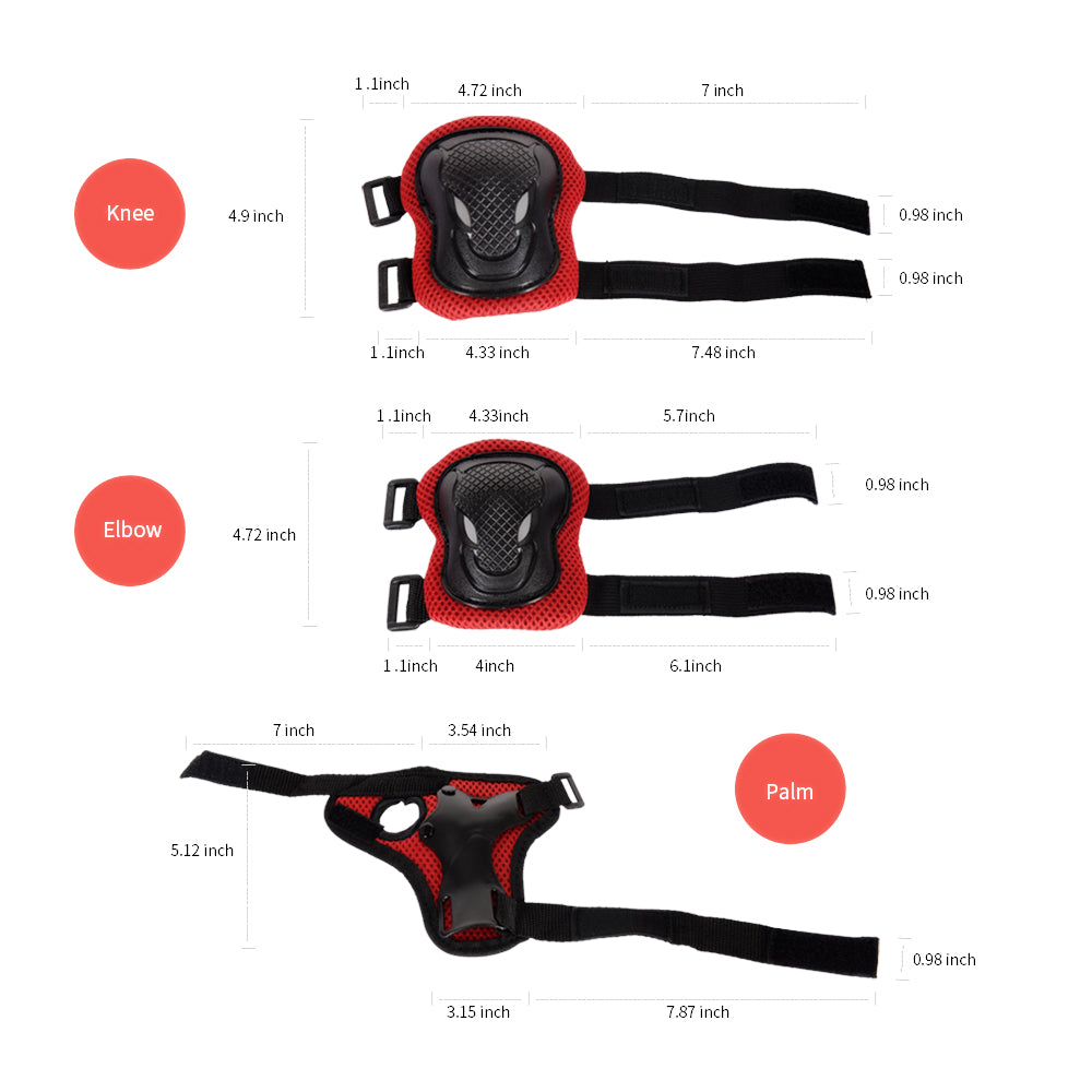 XJD Kids Helmet Sets In Red In Stock USA