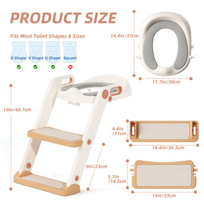 XJD Kids Toilet Training Seat with Step Ladder Gold In Stock USA