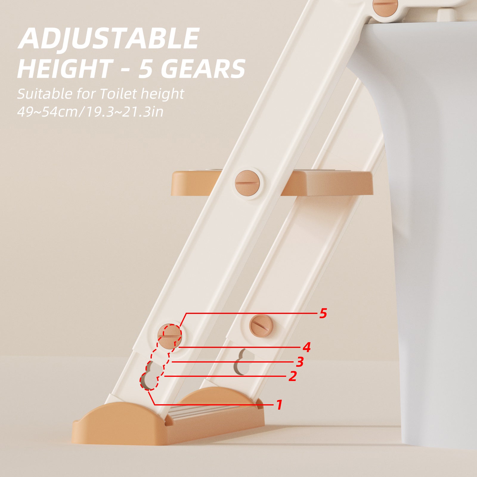 XJD Kids Toilet Training Seat with Step Ladder Gold In Stock USA