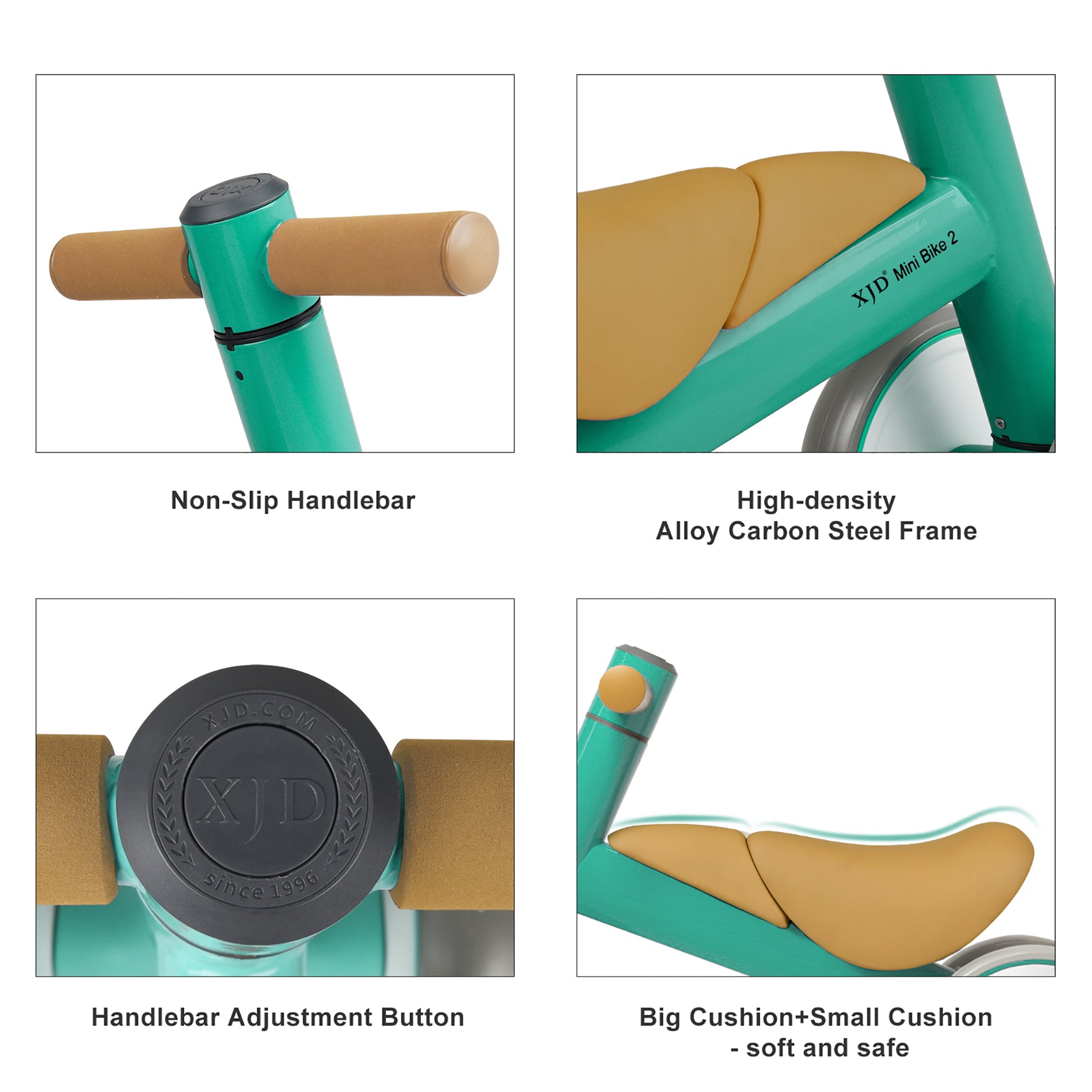 XJD Mini Bike Balance Bike In Green In Stock USA