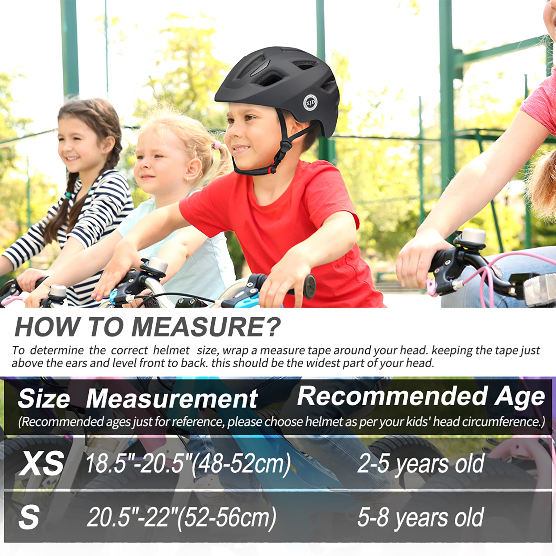 XJD Black Kids' Bike Helmet In Stock USA XJD Black Kids' Bike Helmet In Stock USA