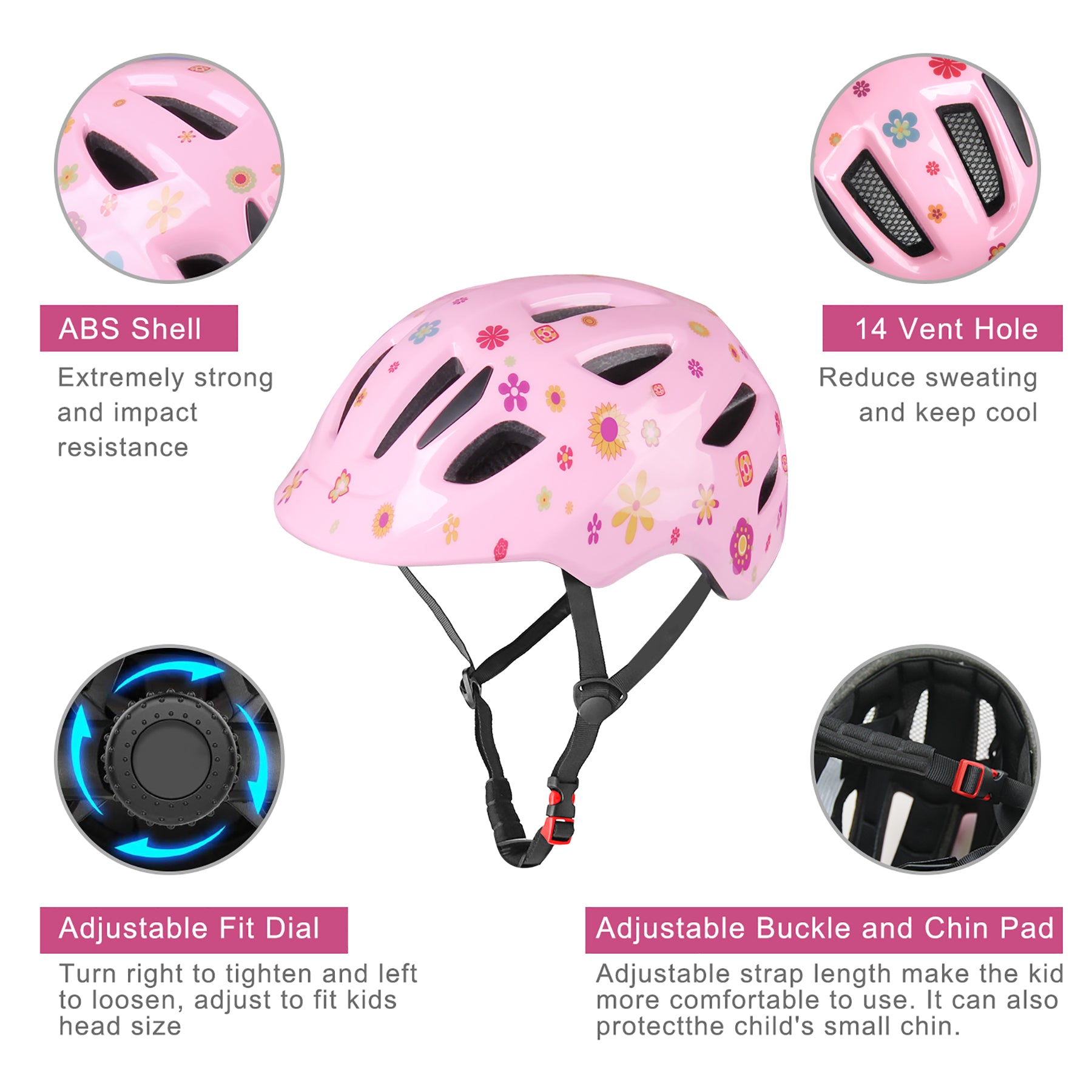 bike helmet for small child head XJD Pink Flower Kids' Bike Helmet In Stock USA