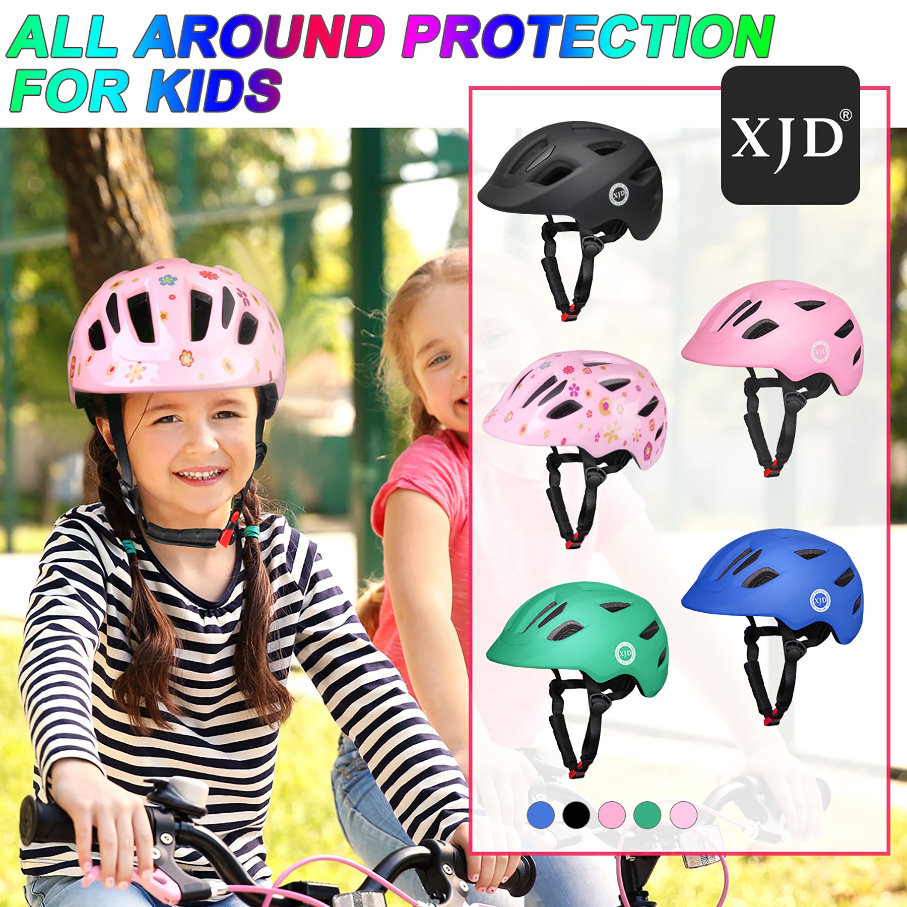 bike helmets for kids rose XJD Pink Flower Kids' Bike Helmet In Stock USA