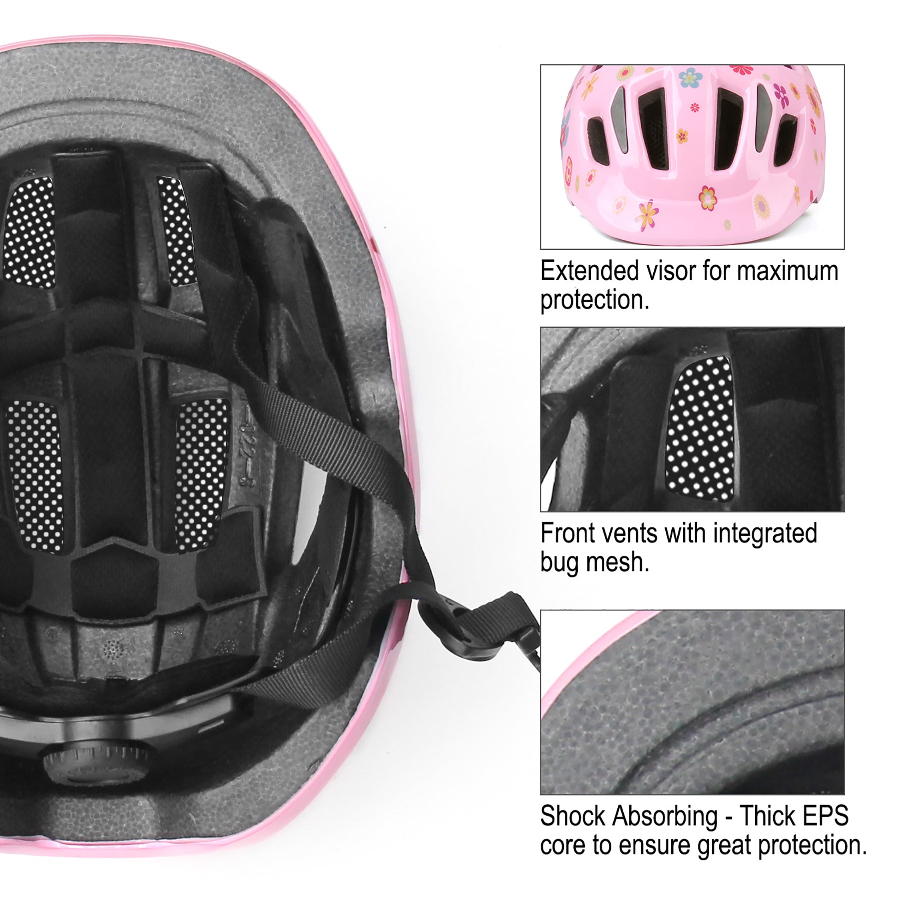 bike helmets for kids rose XJD Pink Flower Kids' Bike Helmet In Stock USA