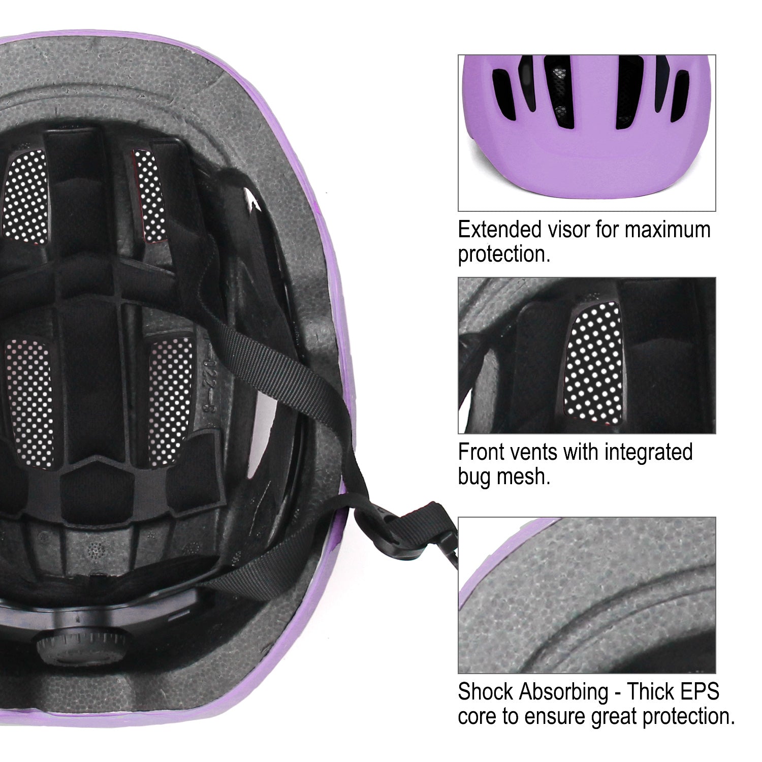 Purple bike online helmet kids